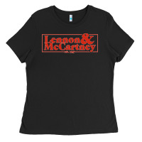 Black lennon & mccartney Classic Ladies Tee - PixelFlow