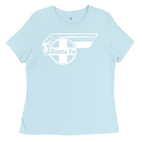 Baby Blue big chief clean santa fe railroad Ladies Tee - PixelFlow