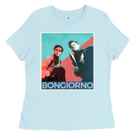 Baby Blue Inglorious Basterds - Bongiorno poster GIFT Ladies Tee - PixelFlow
