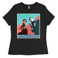 Inglorious Basterds - Bongiorno Poster Gift Ladies Tee | Teevron