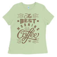 Matcha The Best Morning Coffee Ladies Tee - PixelFlow