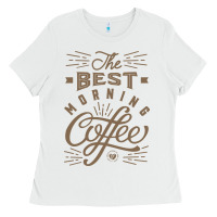 White The Best Morning Coffee Ladies Tee - PixelFlow