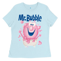 Baby Blue Mr bubble makes bath time fun Ladies Tee - PixelFlow