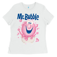 White Mr bubble makes bath time fun Ladies Tee - PixelFlow