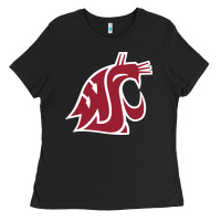 Black washington state cougars Ladies Tee - PixelFlow