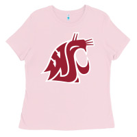 Bubblegum Pink washington state cougars Ladies Tee - PixelFlow