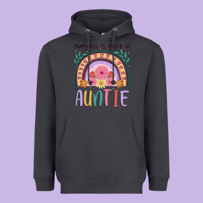 Happiness Is Being An Auntie Heavyweight Hoodie Designed By Jahusdesignshop