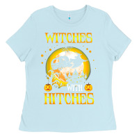 Baby Blue witches with hitches funny halloween costume gift Ladies Tee - PixelFlow