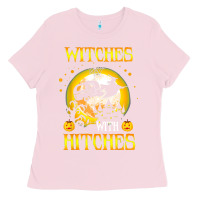 Bubblegum Pink witches with hitches funny halloween costume gift Ladies Tee - PixelFlow