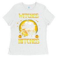 White witches with hitches funny halloween costume gift Ladies Tee - PixelFlow