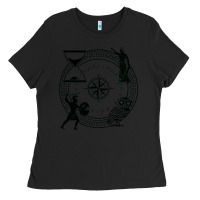 Black the four stoic virtues Ladies Tee - PixelFlow