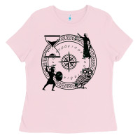 Bubblegum Pink the four stoic virtues Ladies Tee - PixelFlow
