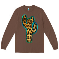 Chestnut Turquoise Leopard Cactus Long Sleeve Tee - RanaPortraitStore
