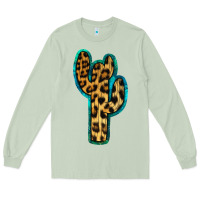 Matcha Turquoise Leopard Cactus Long Sleeve Tee - RanaPortraitStore