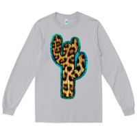 Moon Dust Turquoise Leopard Cactus Long Sleeve Tee - RanaPortraitStore
