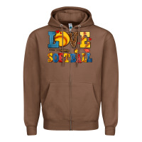 Chestnut love softball Zipper Hoodie - AdoDesignShop