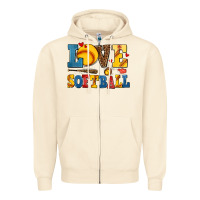 Sandshell love softball Zipper Hoodie - AdoDesignShop