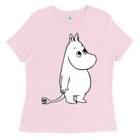 Bubblegum Pink moomin character Ladies Tee - PixelFlow