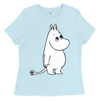 Baby Blue moomin character Ladies Tee - PixelFlow