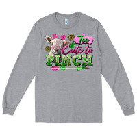 Heather Grey Too Cute To Pinch Long Sleeve Tee - FaDigitalArtStudio
