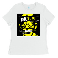 White U.K. SUBS special music punk Ladies Tee - PixelFlow