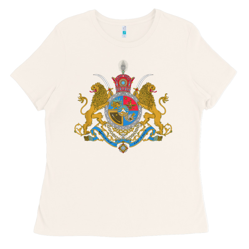 Iran Coat Of Arms Flag Souvenir Iranian Persian Ladies Tee by PixelFlow | Teevron