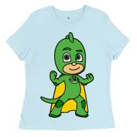 Baby Blue gekko cat boy Ladies Tee - PixelFlow