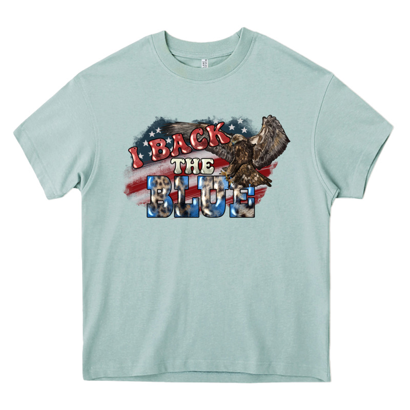 I Back To Blue Eagle 4th Of July Heavy Core Tee by HowdyJamesFarm | Teevron