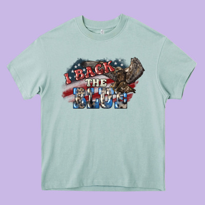 I Back To Blue Eagle 4th Of July Heavy Core Tee Designed By Howdyjamesfarm
