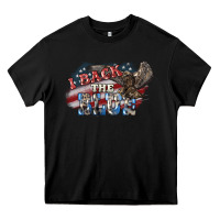 Black I back to blue Eagle 4th of july Heavy Core Tee - HowdyJamesFarm
