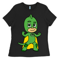 Black gekko cat boy Ladies Tee - PixelFlow