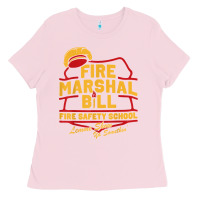 Bubblegum Pink fire marshal bill fire safety school funny firefighter t shirt Ladies Tee - PixelFlow