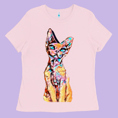 Colorful Cat Ladies Tee Designed By Pixelflow