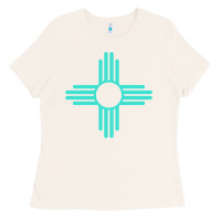 Bone New Mexico Zia Sun in Turquoise Blue Ladies Tee - PixelFlow