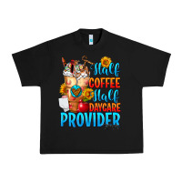 Black Half coffee half daycare provider Urban Heavy Tee - FaDigitalArtStudio
