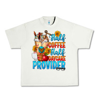 Pistachio Half coffee half daycare provider Urban Heavy Tee - FaDigitalArtStudio