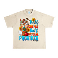 Sandshell Half coffee half daycare provider Urban Heavy Tee - FaDigitalArtStudio