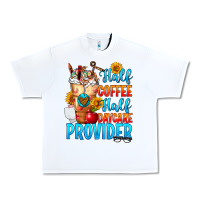 White Half coffee half daycare provider Urban Heavy Tee - FaDigitalArtStudio