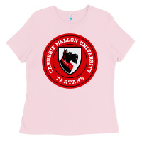 Bubblegum Pink carnegie mellon tartans Ladies Tee - SnappyArt