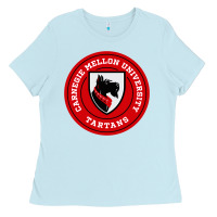 Baby Blue carnegie mellon tartans Ladies Tee - SnappyArt
