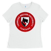White carnegie mellon tartans Ladies Tee - SnappyArt
