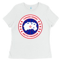 White canada goose Ladies Tee - SnappyArt