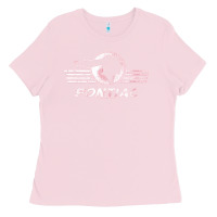 Bubblegum Pink pontiac distressed Ladies Tee - SnappyArt