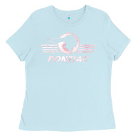Baby Blue pontiac distressed Ladies Tee - SnappyArt