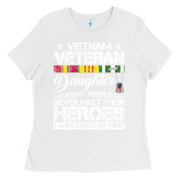 White VietNam Veteran daughter Most People Never Meet Their Heroes Ladies Tee - SnappyArt