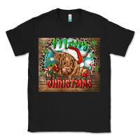 Black merry christmas heifer cow Classic Tee - CowGirlArtShop
