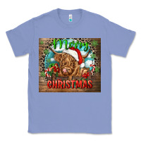 Colony Blue merry christmas heifer cow Classic Tee - CowGirlArtShop