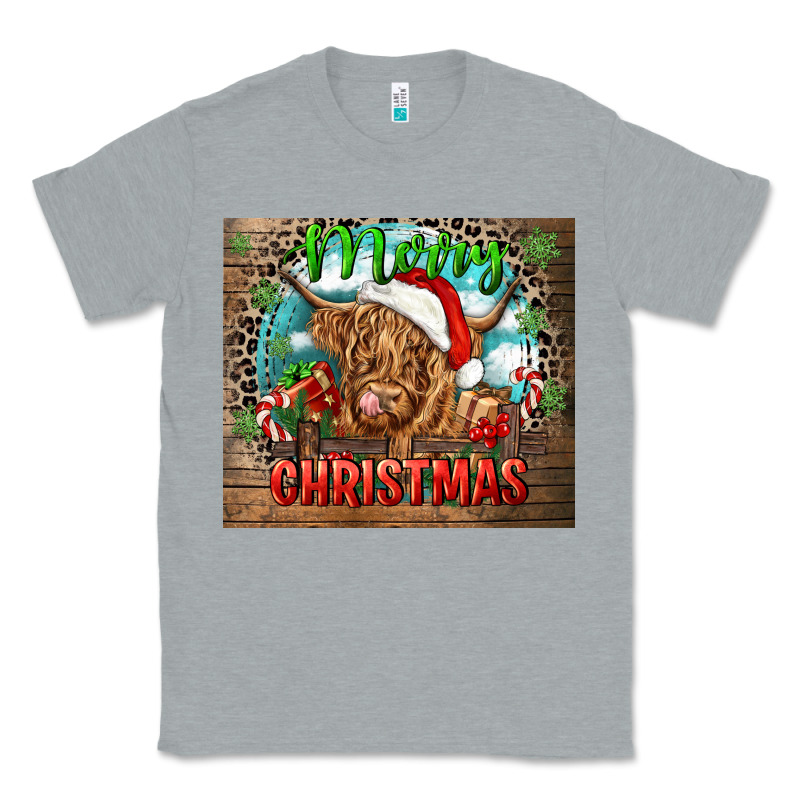 Merry Christmas Heifer Cow Classic Tee by CowGirlArtShop | Teevron