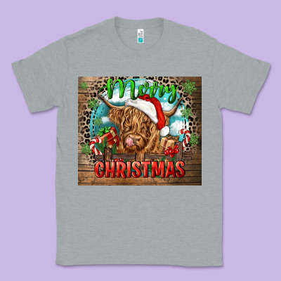 Merry Christmas Heifer Cow Classic Tee Designed By Cowgirlartshop