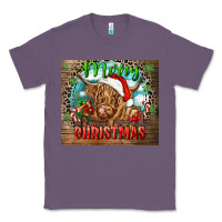 Lavender merry christmas heifer cow Classic Tee - CowGirlArtShop